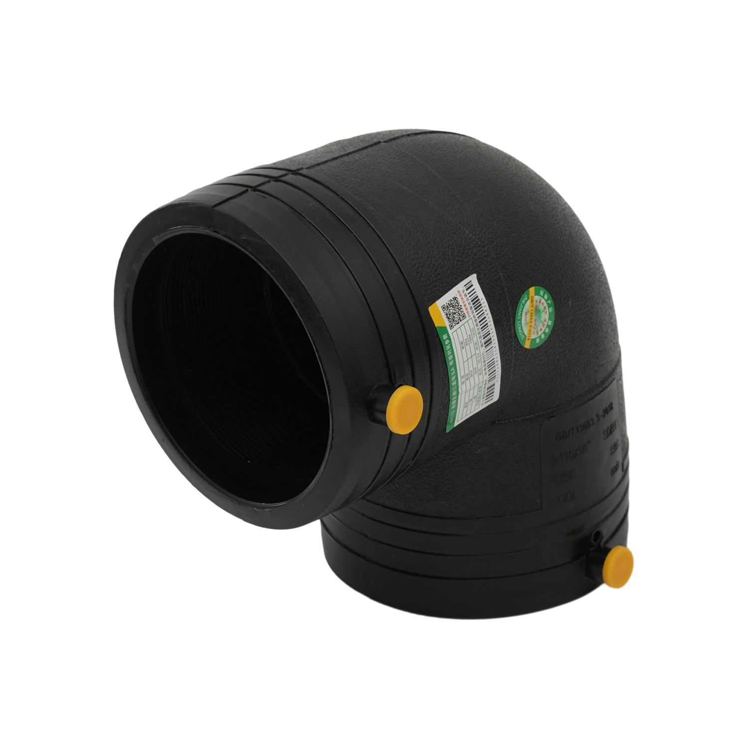 DN50-630 PN16 HDPE Fused 90° Elbow for Pipelines DN50-630 PN16 HDPE fundiu cotovelo de 90° para tubulações