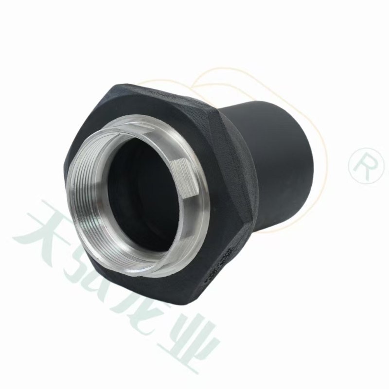 Acoplador de rosca fêmea HDPE para abastecimento de água com parte interna de aço inoxidável Pn16 SDR11