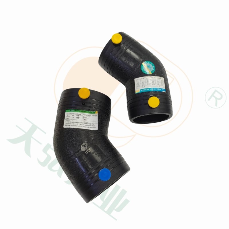 Fornecimento de água HDPE fundido cotovelo de 45 graus cotovelo de tubo de eletrofusão